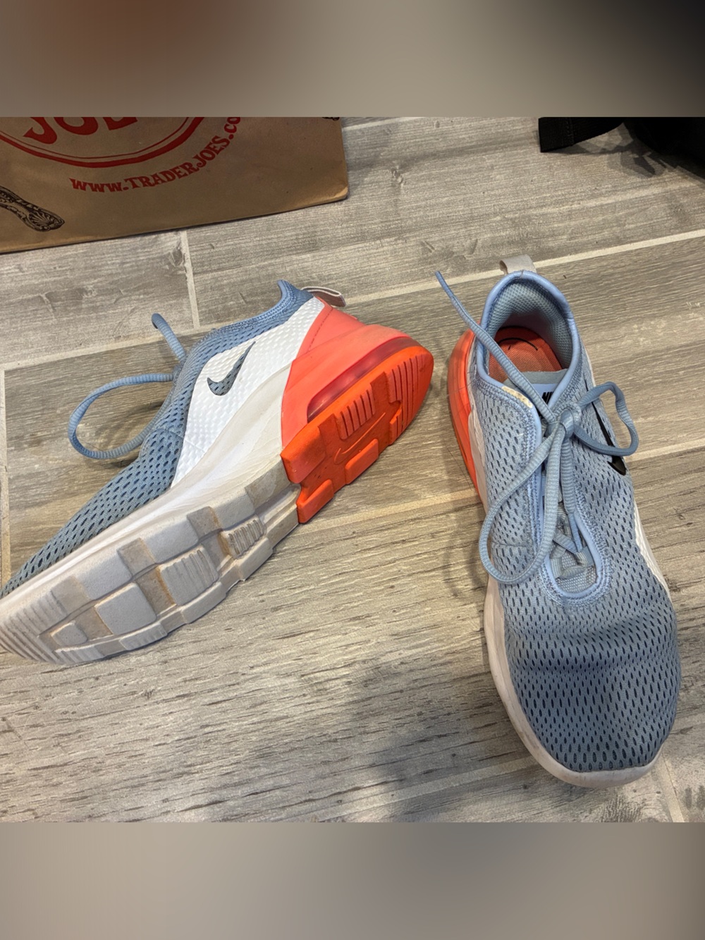 Nike Light Blue and Orange Athletic Sneakers - SIZE 8